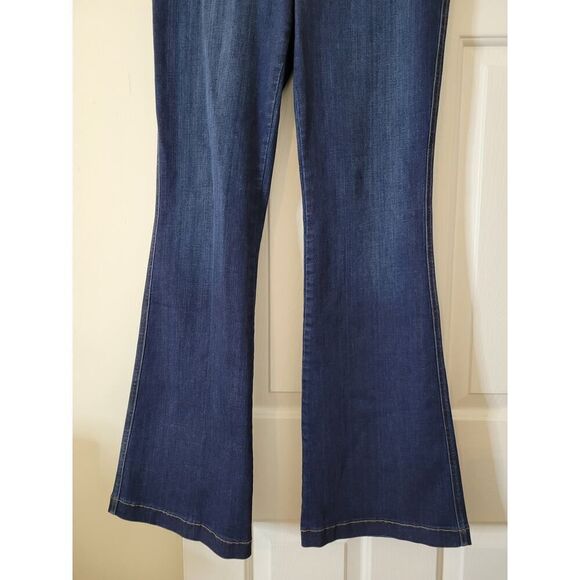 SPANX Denim Flare Jeans Midnight Shade L NWOT $148 - Picture 6 of 12